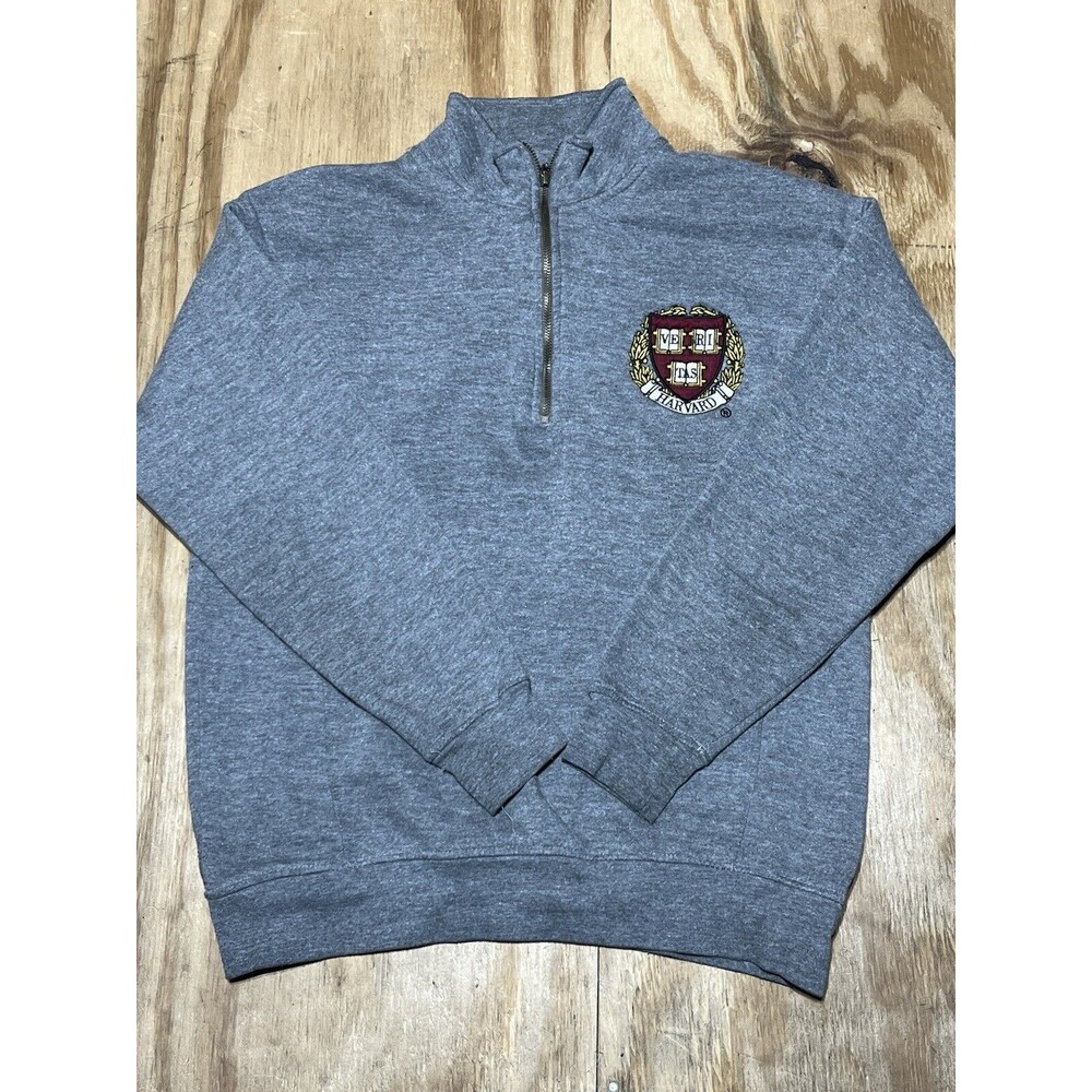 Vintage Harvard University Bay State 1/4 Zip Pullover Sweatshirt Women XS @j3